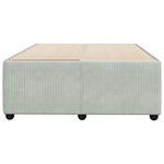 vidaXL Cadre de lit gris clair 120x190 cm velours