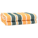 vidaXL Tissu de remplacement pour auvent vert et jaune 10x1 6 m