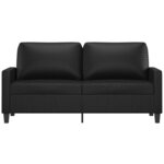 vidaXL Canapé à 2 places Noir 140 cm Similicuir