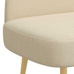vidaXL Banc rembourré avec dossier Crème 110 x 60 x 76 cm Polyester