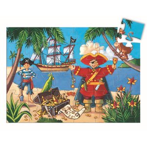 Djeco DJ07220 - Puzzle le pirate et son trésor