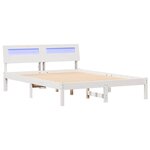 vidaXL Cadre de lit avec tête de lit Blanc 120 x 200 cm Pin massif