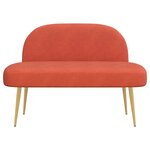 vidaXL Banc rembourré avec dossier Rouge orange 110 x 60 x 76 cm