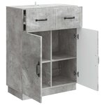 vidaXL Buffet Gris béton 66 x 34 5 x 87 cm Bois d'ingénierie