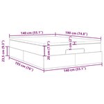 VidaXL Cadre de lit ottoman avec matelas marron foncé 140x190 cm tissu