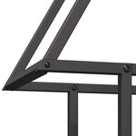 vidaXL Portant de bois chauffage noir 50x25x60 cm