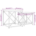 vidaXL Tables basses gigognes 2 Pièces chêne marron bois d'ingénierie