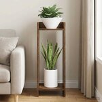 vidaXL Support de Plante Chêne fumé 30 x 30 x 80 cm Bois d'ingénierie