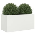 vidaXL Jardinière blanc 62x30x29 cm acier laminé à froid