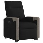 vidaXL Fauteuil inclinable électrique noir tissu