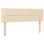 vidaXL Sommier à lattes de lit avec matelas Crème 140x200 cm Tissu