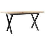 vidaXL Table basse cadre en X 100x50x45 5 cm bois de pin massif acier