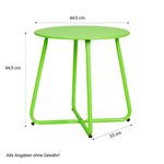 Table ronde métal - couleur vert