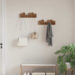 vidaXL Cintre Marron 48 x 8 x 15 cm Bois de Mahogany Massif