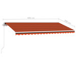 vidaXL Auvent manuel rétractable sur pied 400x300 cm Orange et marron