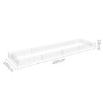 vidaXL Lit surélevé à gabion Acier galvanisé 400x100x20 cm
