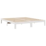 vidaXL Cadre de lit sans matelas blanc 180x200 cm bois massif de pin