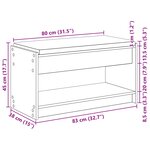 vidaXL Banc d'entrée Blanc 83 x 38 x 45 cm Bois Ingénierie et Tissu