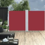 vidaXL Auvent latéral rétractable Rouge 160 x 600 cm