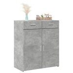 vidaXL Buffet gris béton 80x42 5x93 cm bois d'ingénierie