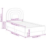 vidaXL Cadre de lit pour tout-petit avec tête de lit Rose 70 x 140 cm