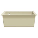 vidaXL Évier de cuisine Granit Seul lavabo Beige