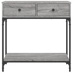 vidaXL Table console sonoma gris 75x34 5x75 cm bois d'ingénierie
