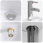 vidaXL Vanité de lavabo mural Blanc 49 5 x 41 x 62 5 cm