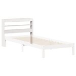 vidaXL Tête de lit avec étagères blanc 100 cm bois massif de pin