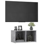 vidaXL Meuble TV Gris béton 72x35x36 5 cm Aggloméré