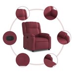 vidaXL Fauteuil inclinable Rouge bordeaux Tissu