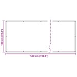 vidaXL Écran de balcon 100 x 500 cm Tissu Oxford Rectangulaire Beige