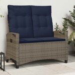 vidaXL Banc de jardin avec oreiller 105 x 60 x 112 cm acier