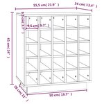 vidaXL Armoire à vin 55 5x34x61 cm Bois de pin massif