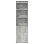 vidaXL Buffet haut gris béton 50x35x180 cm bois d'ingénierie