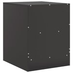 vidaXL Tables de chevet 2 Pièces noir 34 5x39x44 cm acier