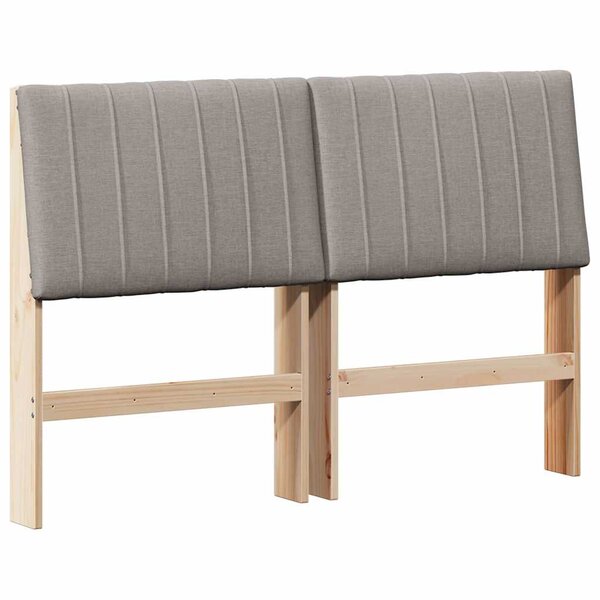 vidaXL Tête de lit capitonnée Taupe 140 cm Pin massif