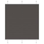 vidaXL Store plissé noir 115x100 cm largeur du tissu 114 4cm polyester