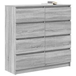 vidaXL Buffet sonoma gris 100x35x99 cm bois d'ingénierie