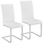 Lot de 2 chaises de salle à manger salon cuisine design blanc 1908013