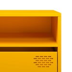 vidaXL Meuble TV jaune moutarde 202x39x43 5 cm acier laminé à froid