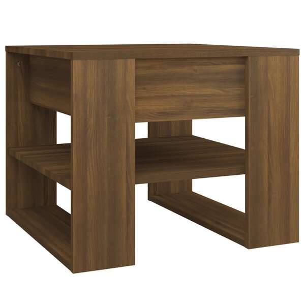 vidaXL Table basse Chêne marron 55 5x55x45 cm Bois d'ingénierie