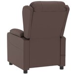 vidaXL Fauteuil inclinable électrique Marron Similicuir