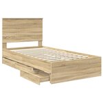 vidaXL Cadre de lit Chêne Sonoma 100 x 200 cm Bois Ingénierie