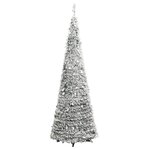 vidaXL Sapin de Noël artificiel escamotable avec neige floquée 150 LED