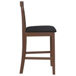 vidaXL Tabourets de bar avec coussins 2 Pièces marron bois massif d'hévéa