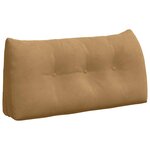 vidaXL Coussin de Dos Marron 100 x 24 x 50 cm Velours