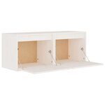vidaXL Armoires murales 2 Pièces Blanc 45x30x35 cm Bois de pin massif