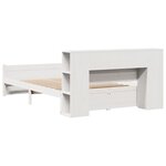 vidaXL Lit bibliothèque sans matelas blanc 120x190 cm bois pin massif