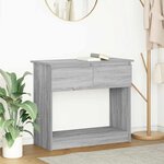 vidaXL Table console avec tiroirs sonoma gris 85 5x38 5x74 5 cm